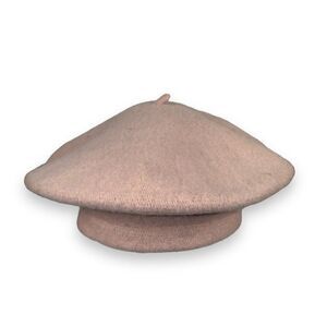 Beret Basque De Luxe Vintage French Wool Beret Blush Pink OS